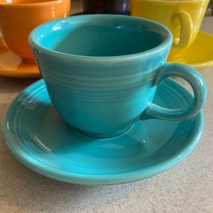 Reserved listing Fiesta ware tea cups and saucer